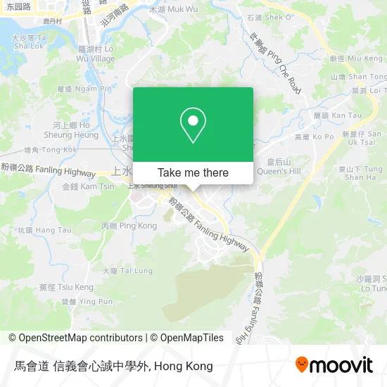 馬會道 信義會心誠中學外地圖