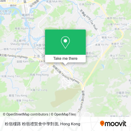 粉嶺樓路 粉嶺禮賢會中學對面地圖