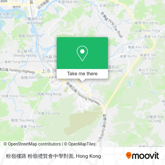 粉嶺樓路 粉嶺禮賢會中學對面地圖