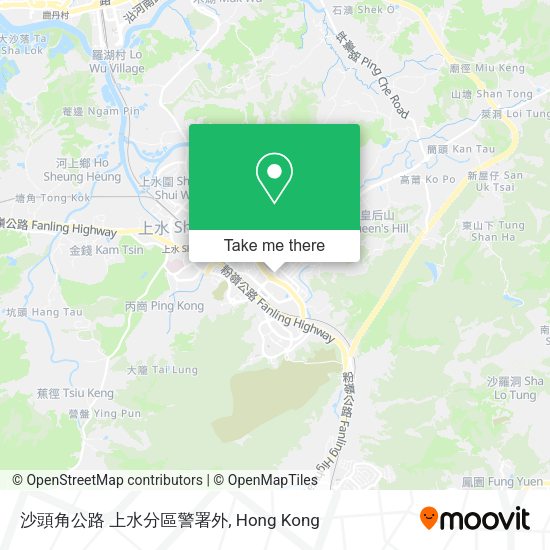 沙頭角公路 上水分區警署外地圖