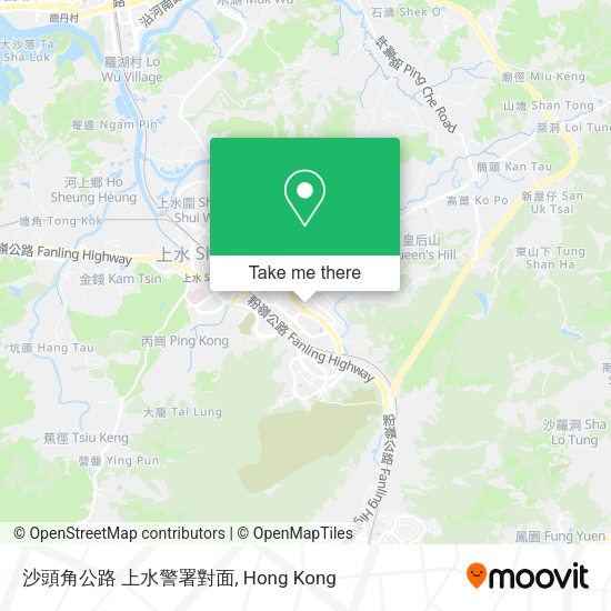沙頭角公路 上水警署對面地圖