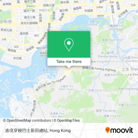 過境穿梭巴士新田總站 map