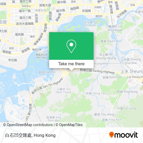 白石凹交匯處 map