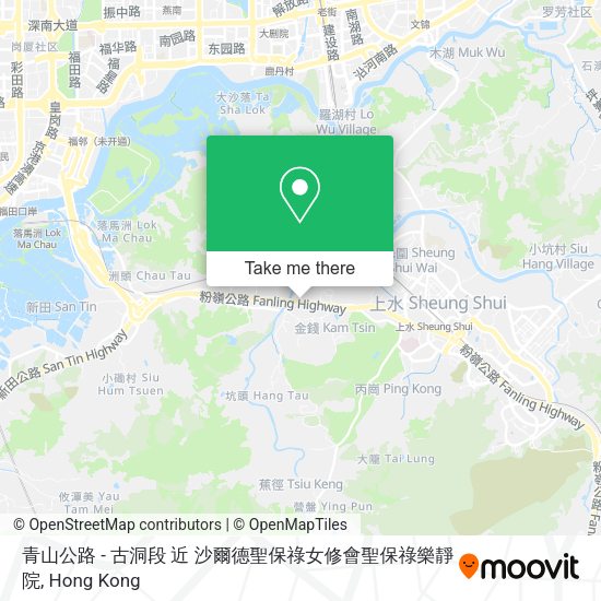青山公路 - 古洞段 近 沙爾德聖保祿女修會聖保祿樂靜院地圖