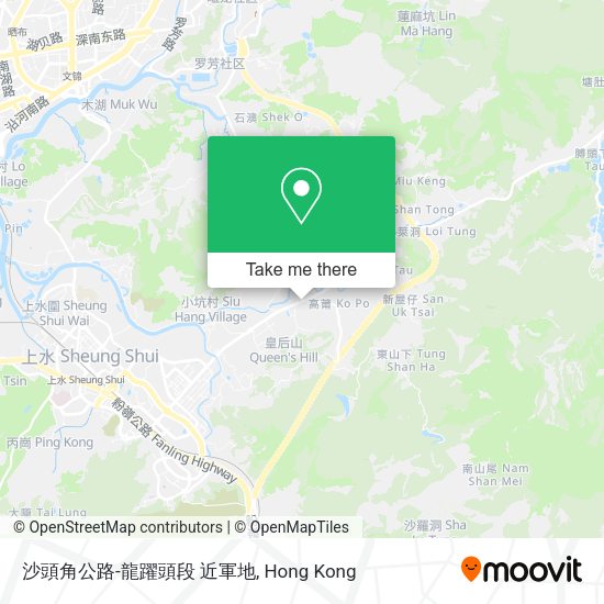 沙頭角公路-龍躍頭段 近軍地地圖