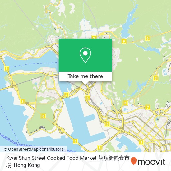 Kwai Shun Street Cooked Food Market 葵順街熟食市場 map