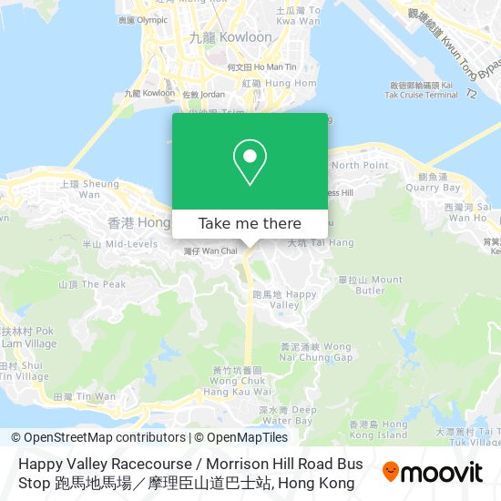 Happy Valley Racecourse / Morrison Hill Road Bus Stop 跑馬地馬場／摩理臣山道巴士站 map