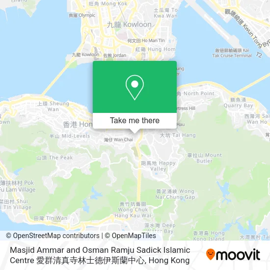 Masjid Ammar and Osman Ramju Sadick Islamic Centre 愛群清真寺林士德伊斯蘭中心地圖