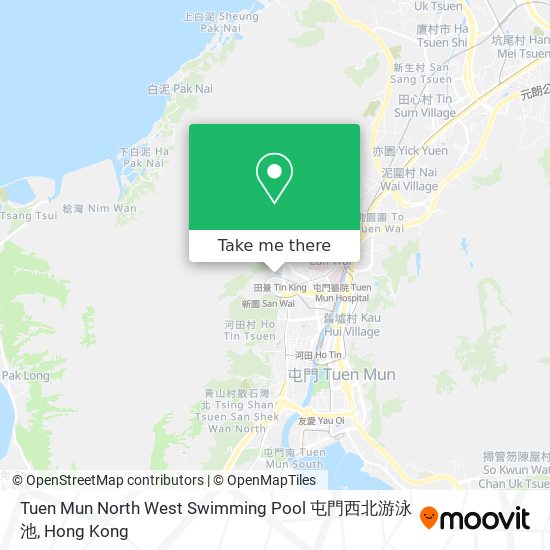 Tuen Mun North West Swimming Pool 屯門西北游泳池 map