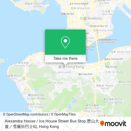 Alexandra House / Ice House Street Bus Stop 歷山大廈／雪廠街巴士站 map