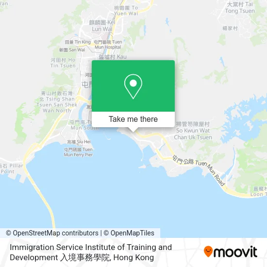 Immigration Service Institute of Training and Development 入境事務學院 map