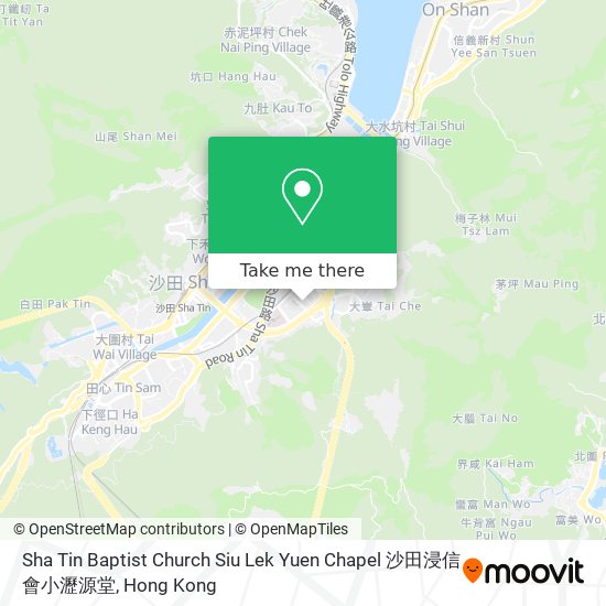 Sha Tin Baptist Church Siu Lek Yuen Chapel 沙田浸信會小瀝源堂 map