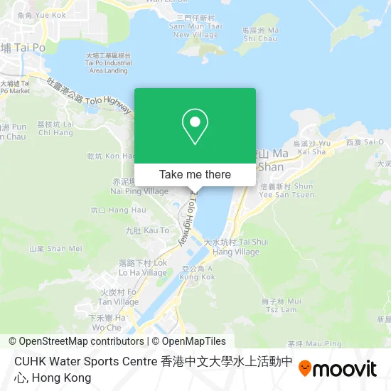 CUHK Water Sports Centre 香港中文大學水上活動中心地圖