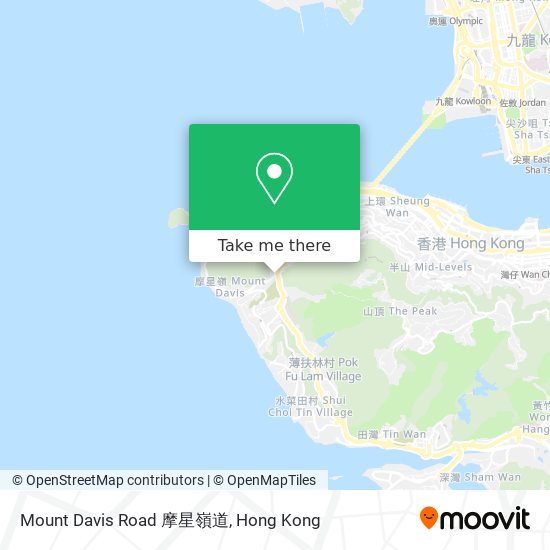 Mount Davis Road 摩星嶺道 map