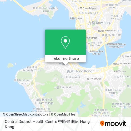 Central District Health Centre 中區健康院地圖