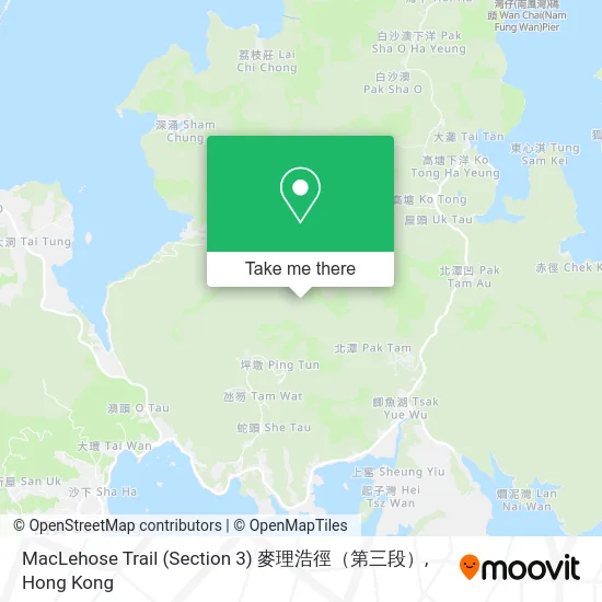 MacLehose Trail (Section 3) 麥理浩徑（第三段） map
