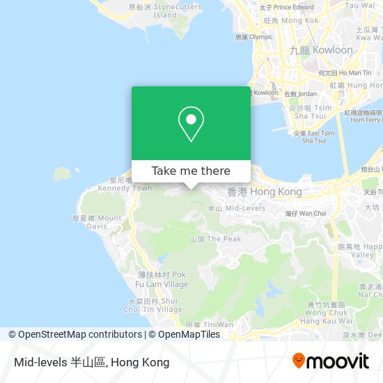 Mid-levels 半山區 map