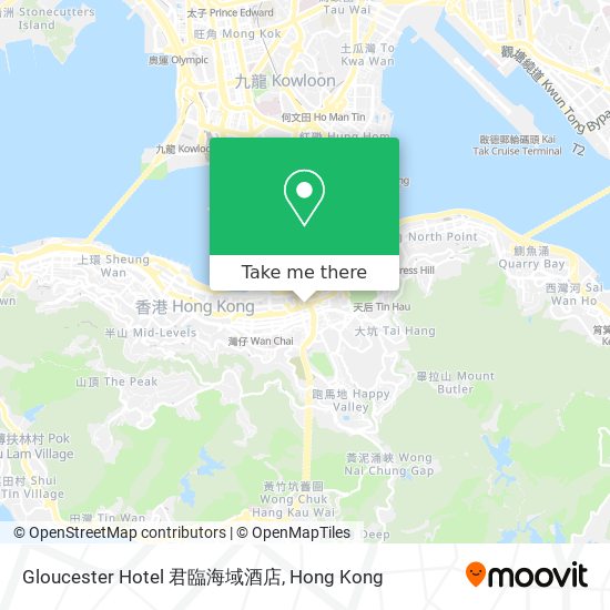 Gloucester Hotel 君臨海域酒店 map
