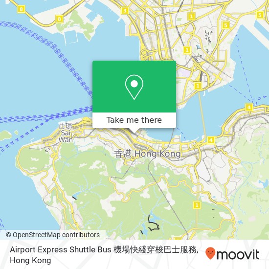 Airport Express Shuttle Bus 機場快綫穿梭巴士服務 map