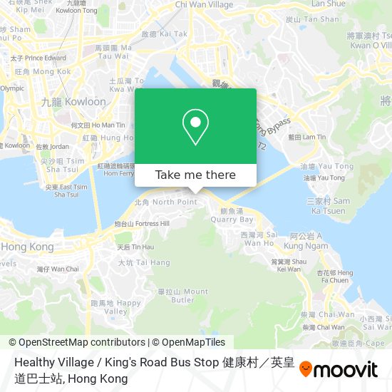Healthy Village / King's Road Bus Stop 健康村／英皇道巴士站 map