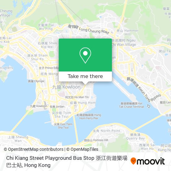 Chi Kiang Street Playground Bus Stop 浙江街遊樂場巴士站地圖