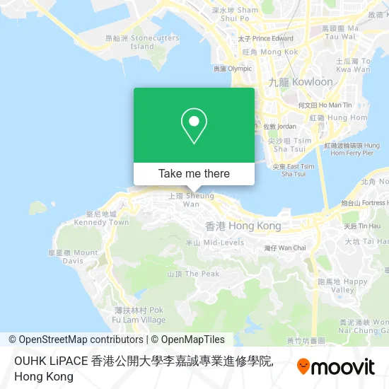 OUHK LiPACE 香港公開大學李嘉誠專業進修學院地圖