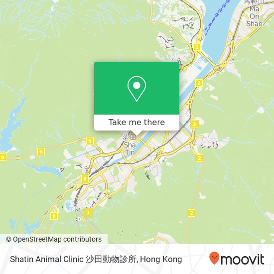 Shatin Animal Clinic 沙田動物診所 map