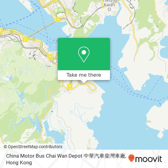 China Motor Bus Chai Wan Depot 中華汽車柴灣車廠 map