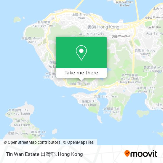 Tin Wan Estate 田灣邨 map