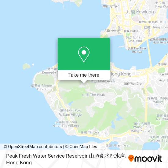 Peak Fresh Water Service Reservoir 山頂食水配水庫地圖