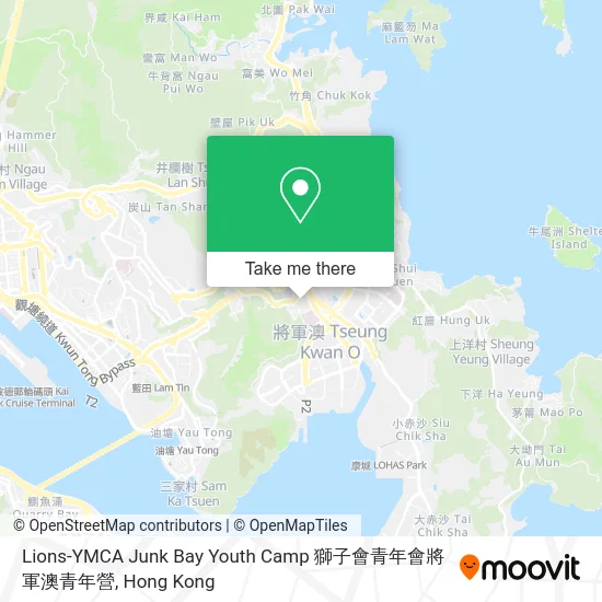 Lions-YMCA Junk Bay Youth Camp 獅子會青年會將軍澳青年營 map