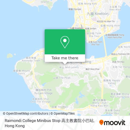 Raimondi College Minibus Stop 高主教書院小巴站 map