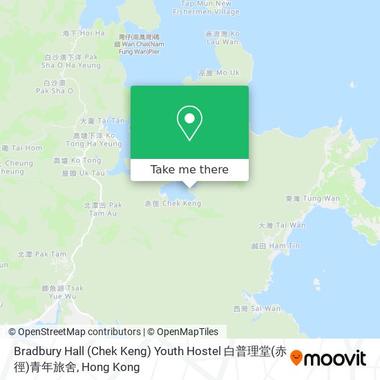 Bradbury Hall (Chek Keng) Youth Hostel 白普理堂(赤徑)青年旅舍 map