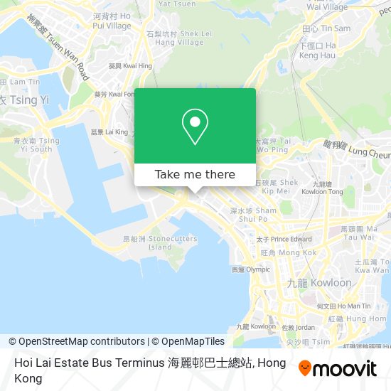 Hoi Lai Estate Bus Terminus 海麗邨巴士總站 map