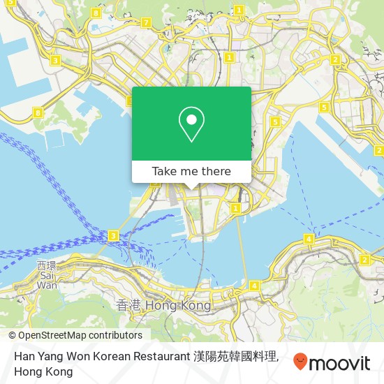 Han Yang Won Korean Restaurant 漢陽苑韓國料理 map