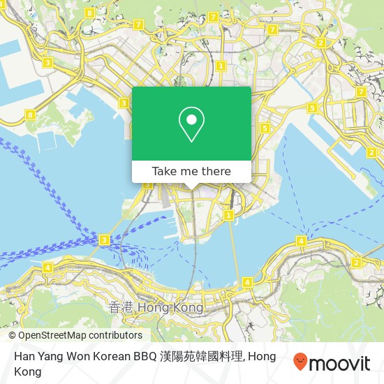 Han Yang Won Korean BBQ 漢陽苑韓國料理 map