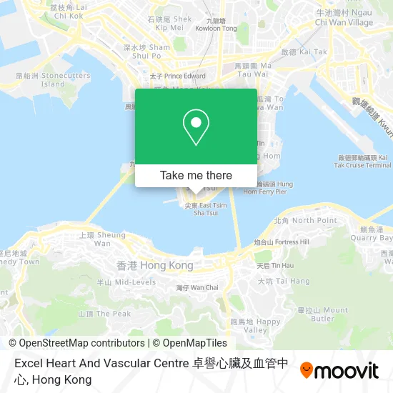 Excel Heart And Vascular Centre 卓譽心臟及血管中心地圖