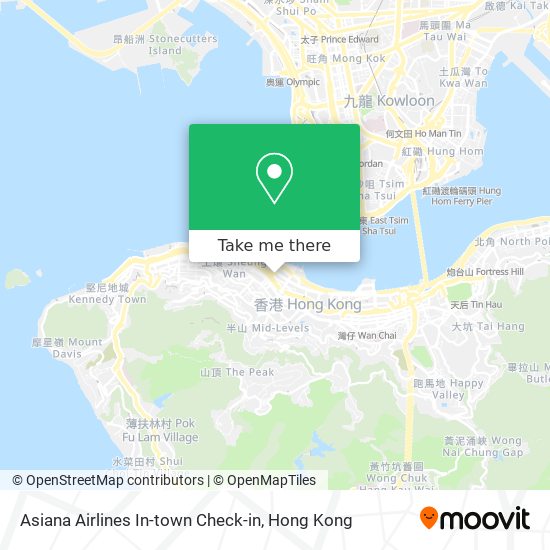 Asiana Airlines In-town Check-in map