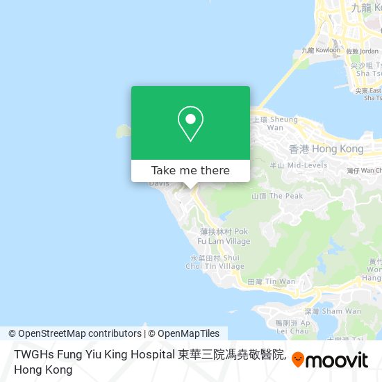 TWGHs Fung Yiu King Hospital 東華三院馮堯敬醫院地圖