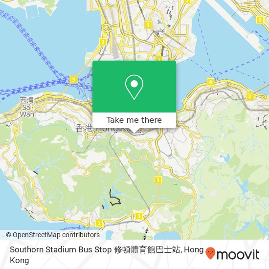 Southorn Stadium Bus Stop 修頓體育館巴士站 map