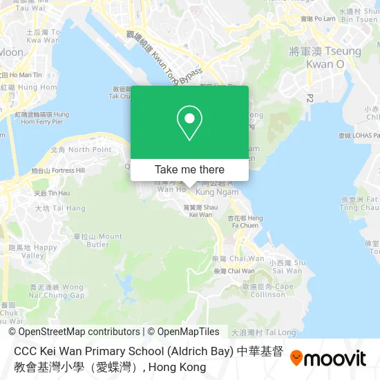 CCC Kei Wan Primary School (Aldrich Bay) 中華基督教會基灣小學（愛蝶灣） map