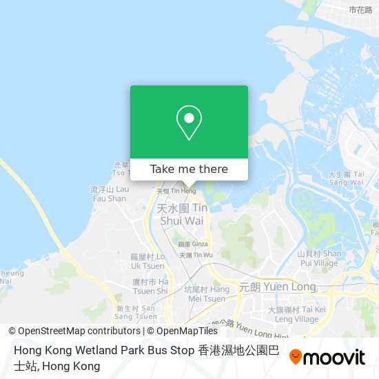 Hong Kong Wetland Park Bus Stop 香港濕地公園巴士站地圖