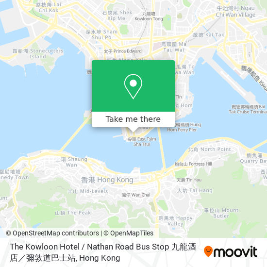 The Kowloon Hotel / Nathan Road Bus Stop 九龍酒店／彌敦道巴士站 map