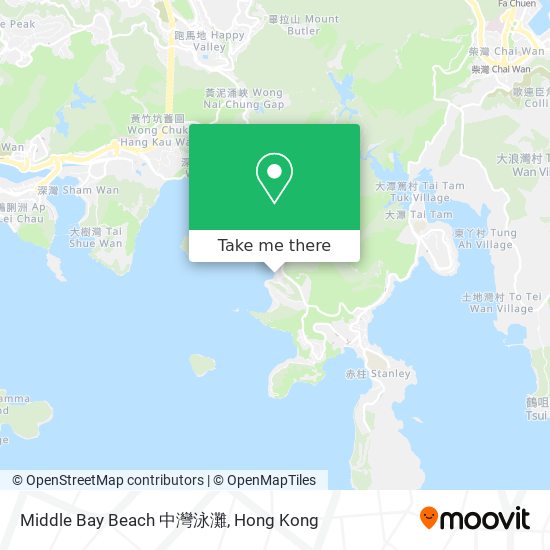 Middle Bay Beach 中灣泳灘 map