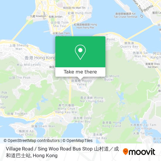 Village Road / Sing Woo Road Bus Stop 山村道／成和道巴士站 map