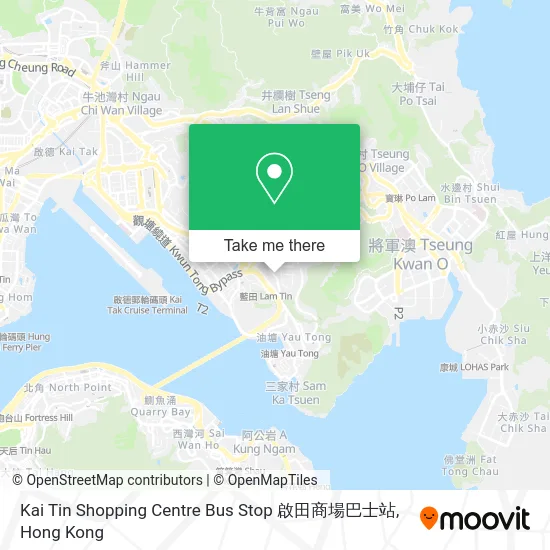 Kai Tin Shopping Centre Bus Stop 啟田商場巴士站 map