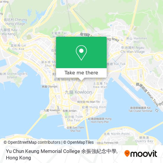 Yu Chun Keung Memorial College 余振強紀念中學地圖