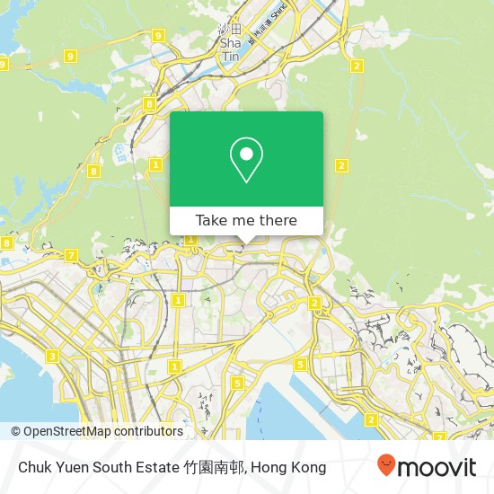 Chuk Yuen South Estate 竹園南邨 map