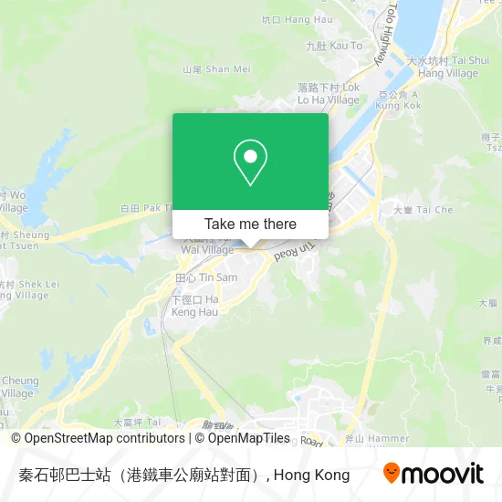 秦石邨巴士站（港鐵車公廟站對面）地圖