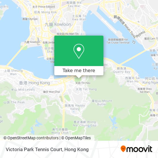 Victoria Park Tennis Court map